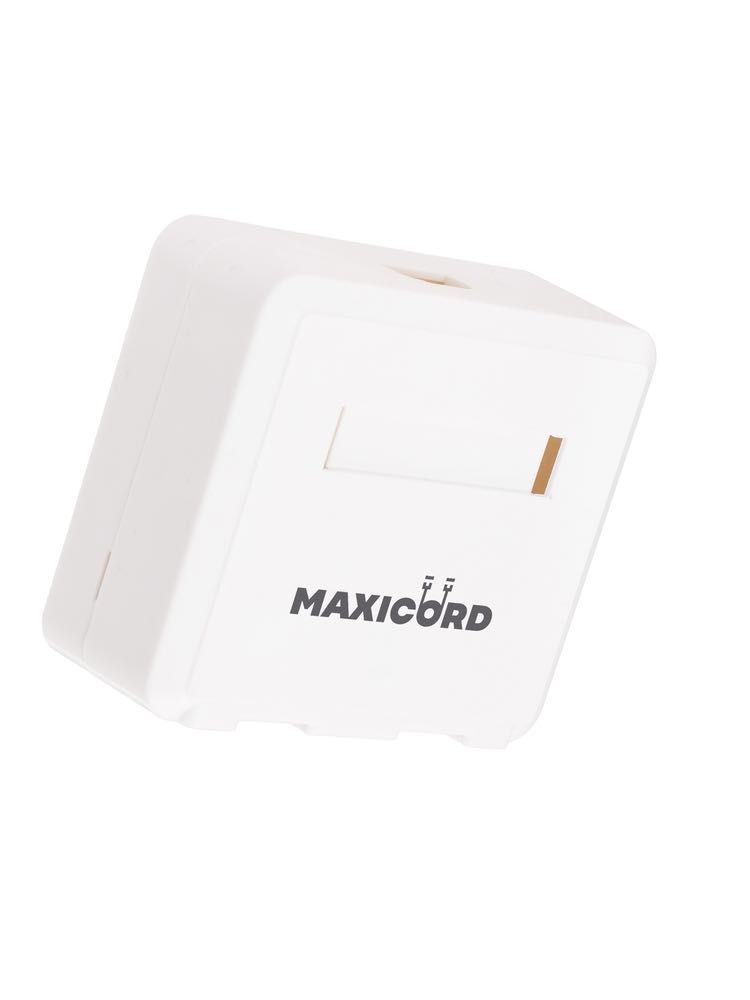 Корпус розетки Maxicord 2 порта, настенный белый